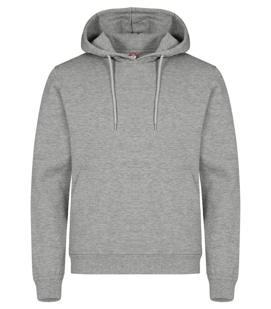 Felpa Clique Miami Grigio Melange con Cappuccio Tascone a Marsupio