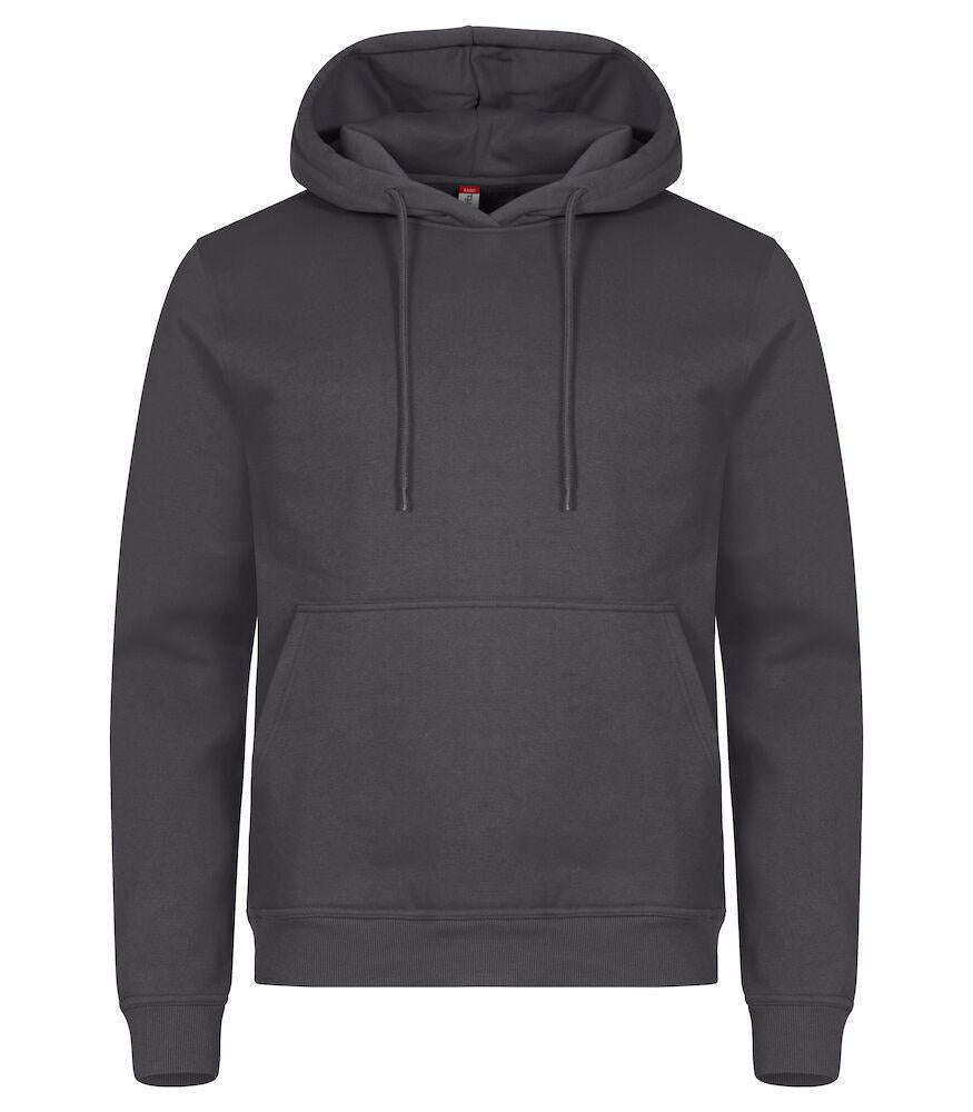 Felpa Clique Miami Antracite Grigio Metallo con Cappuccio Tascone a Marsupio