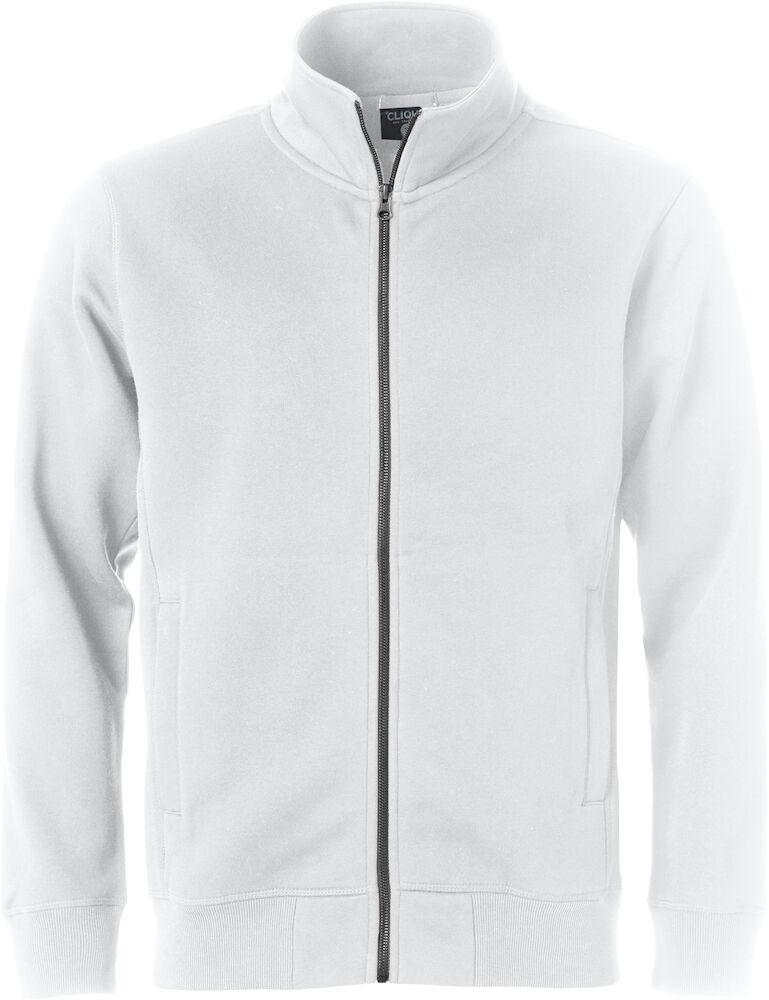 Felpa Clique Classic Cardigan Bianco Zip Intera Uomo