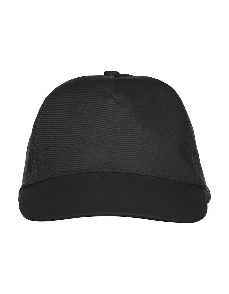 Cappellino Texas Nero Cappellino 5 Pannelli Chiusura Velcro