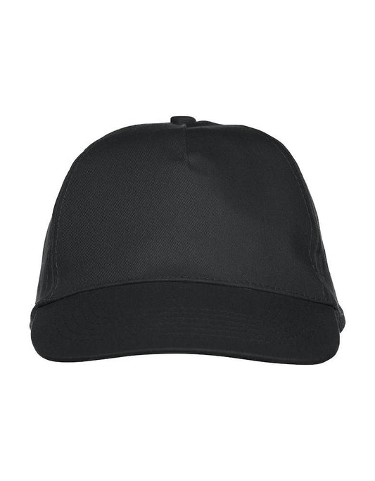 Cappellino Texas Nero Cappellino 5 Pannelli Chiusura Velcro