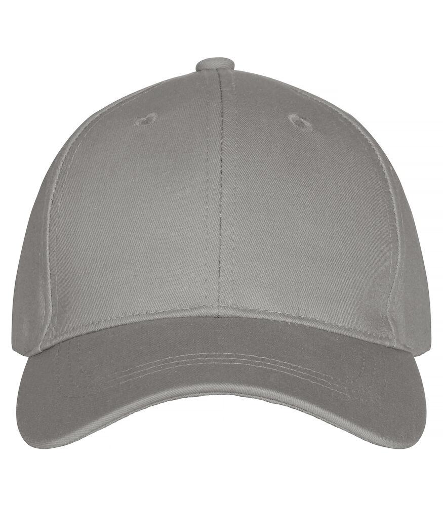 Cappellino Classic Grigio Argento Cappellino con Visera 6 Pannelli Chiusura con Velcro Peso Medio