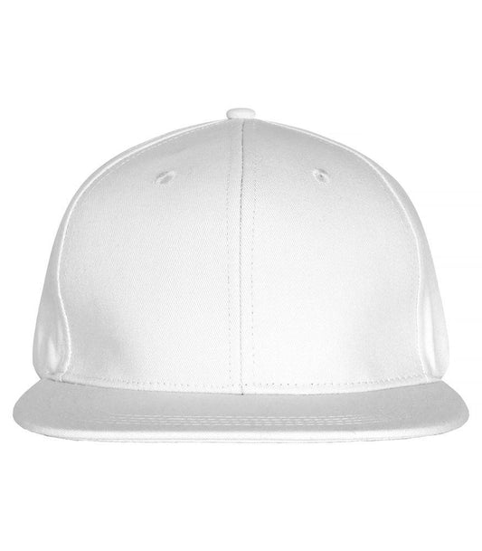 Cappellino Street Bianco Cappellino Visiera Piatta 6 Pannelli