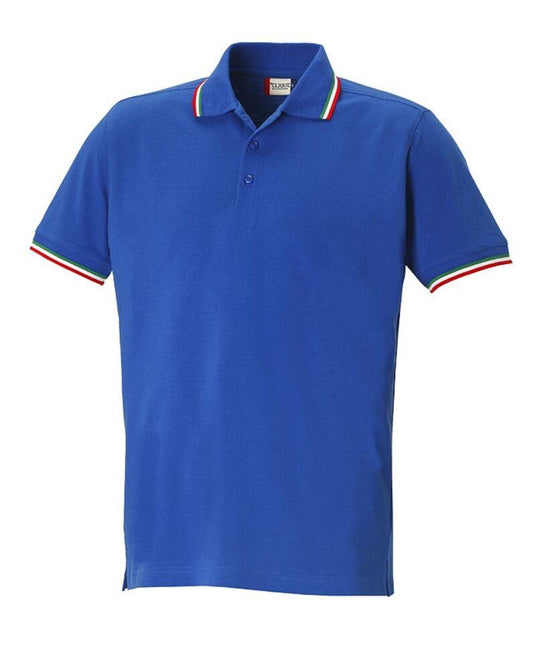 Polo Amarillo Bianco Polo Manica Corta con Profili Tricolore Taglie Forti