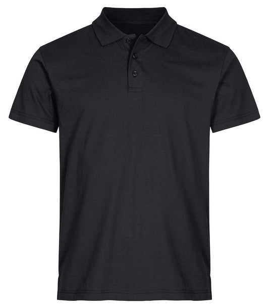 Basic Polo Nero Polo Manica Corta Taglie Forti