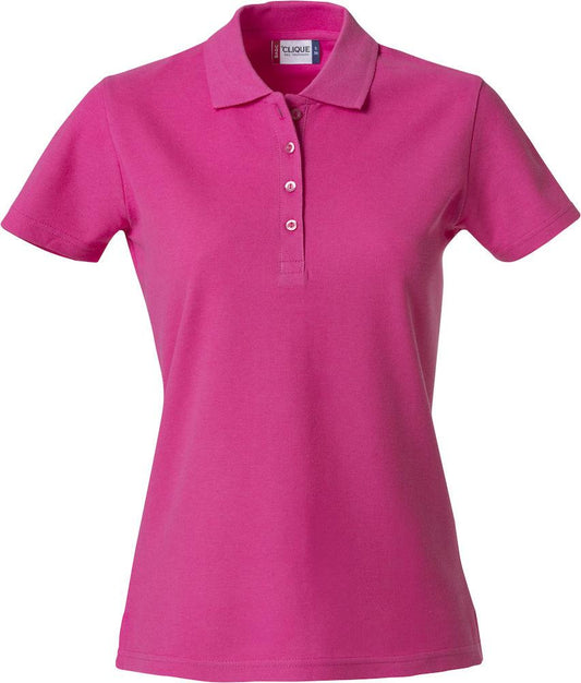 Basic Polo Lampone Polo Manica Corta Donna