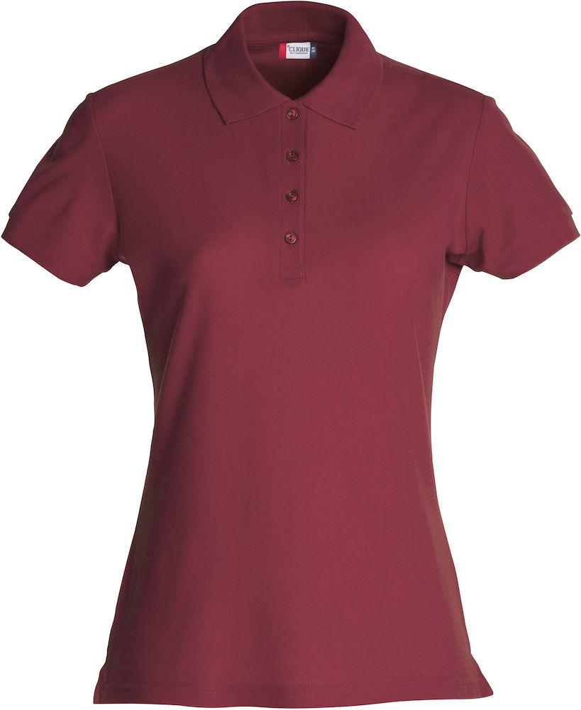 Basic Polo Bordeaux Polo Manica Corta Donna