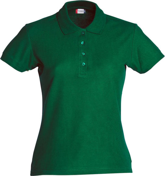 Basic Polo Verde Scuro Polo Manica Corta Donna