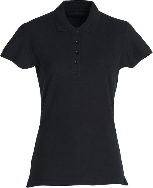Basic Polo Nero Polo Manica Corta Donna
