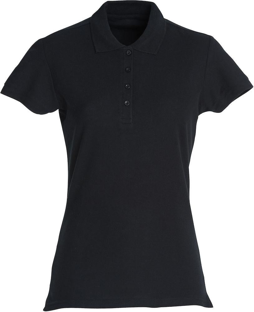 Basic Polo Nero Polo Manica Corta Donna