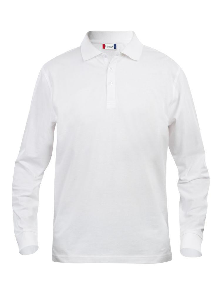 Polo Clique Classic Lincoln Manica Lunga Bianco 200 Grammi