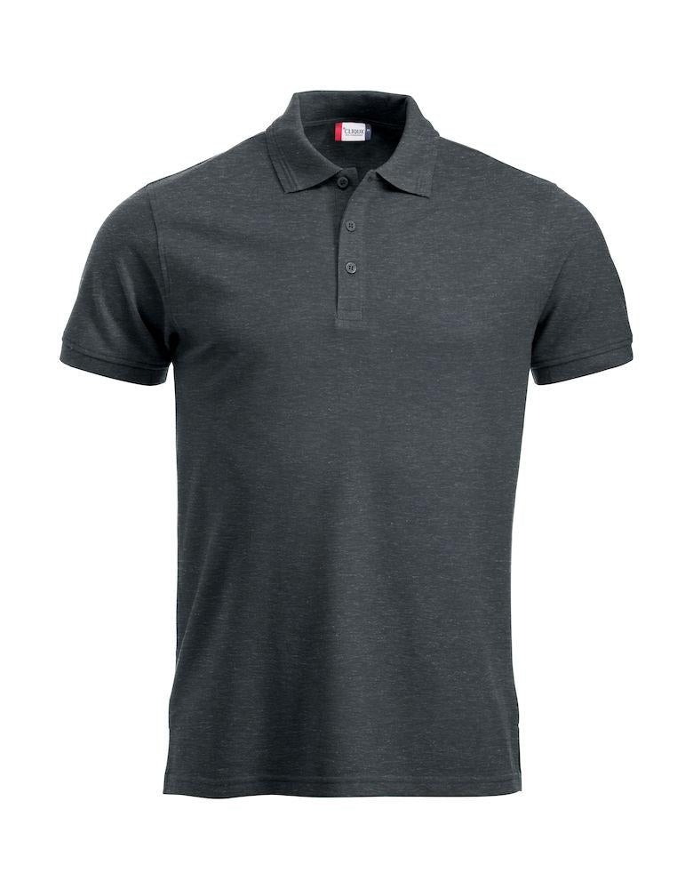Polo Manhattan Antracite Melange Polo Uomo Misto Cotone Taglie Forti