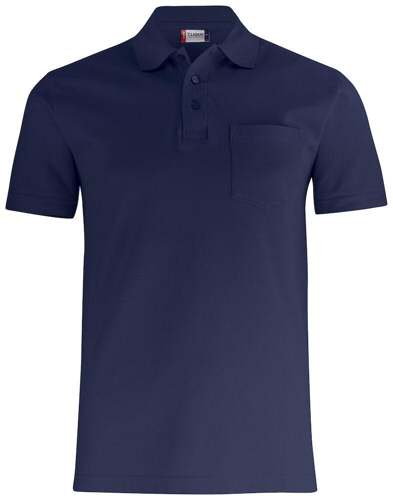 Basic Polo Blu Polo Manica Corta con Taschino