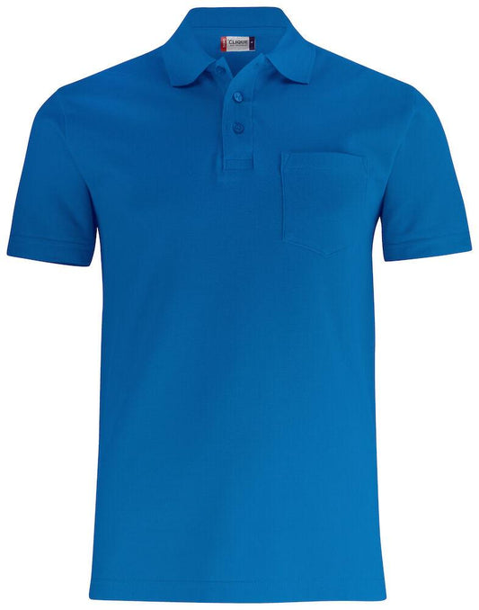 Basic Polo Royal Azzurro Polo Manica Corta con Taschino Taglie Forti
