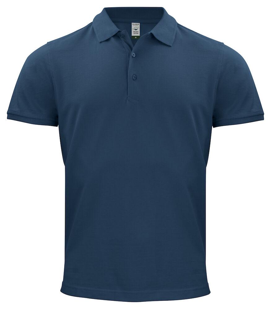 Polo Classic Organico Blu Polo Uomo Manica Corta Ecosostenibile