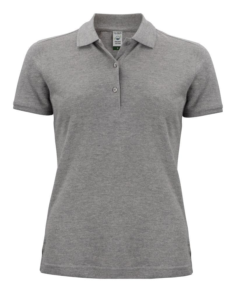 Polo Classic Organico Grigio Melange Polo Donna Manica Corta Ecosostenibile