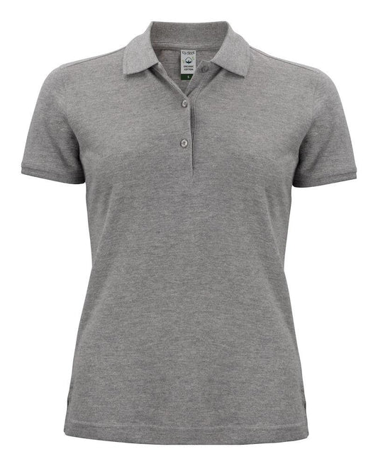 Polo Classic Organico Grigio Melange Polo Donna Manica Corta Ecosostenibile