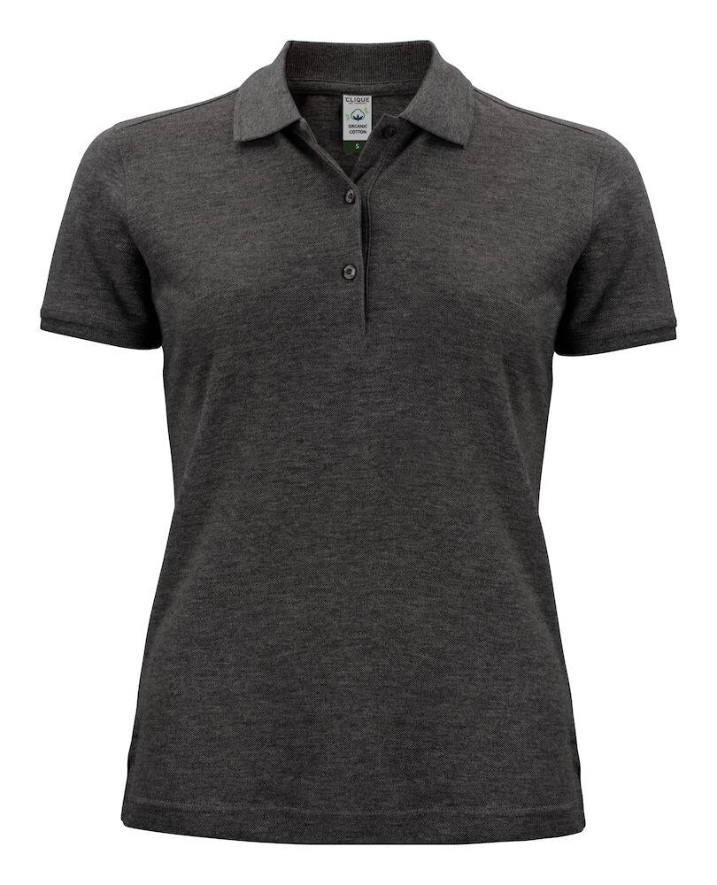 Polo Classic Organico Antracite Melange Polo Donna Manica Corta Ecosostenibile