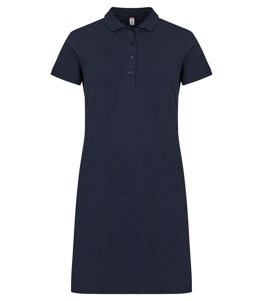 Abito Clique Marietta Blu Vestito Tessuto Piquet Cotone 200 Grammi