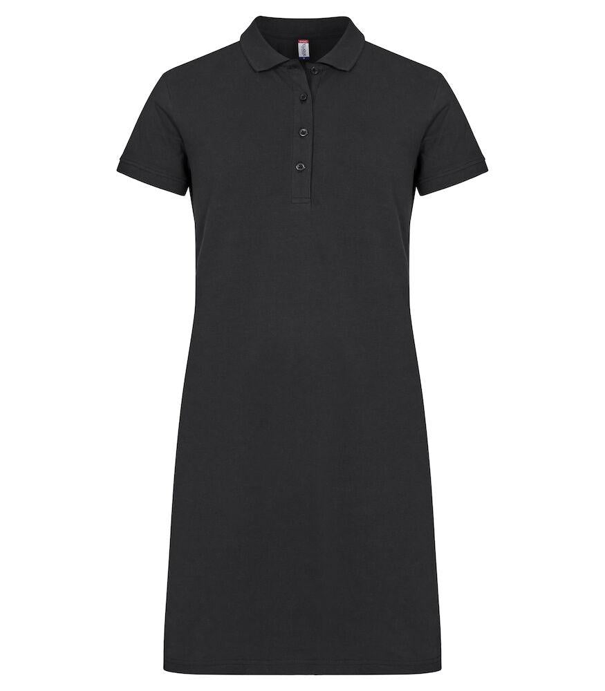 Abito Clique Marietta Nero Vestito Tessuto Piquet Cotone 200 Grammi