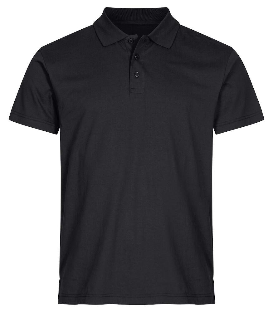 Polo Single Jersey Nero Polo Cotone Manica Corta