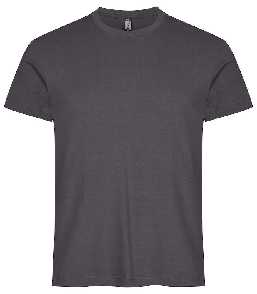 T-Shirt Clique Basic Grigio Metallo 145 gr Taglie Forti