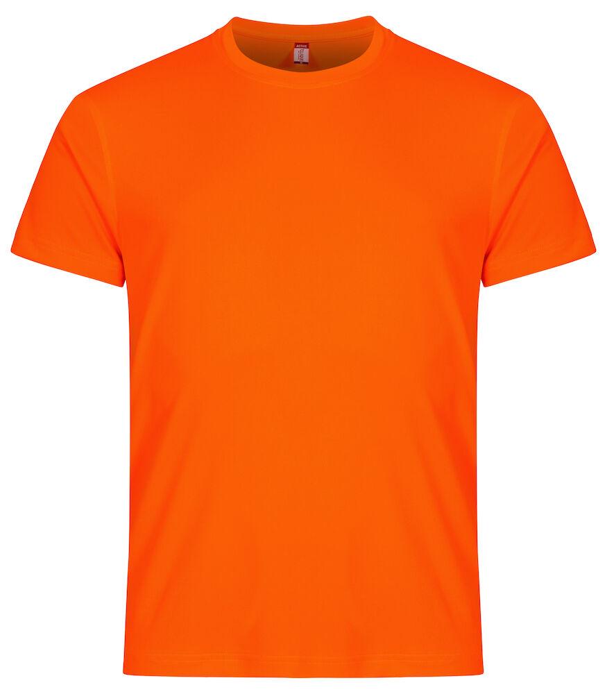 Basic Active-T Arancio HV T-Shirt Tessuto Tecnico Sportivo Asciugatura Rapida