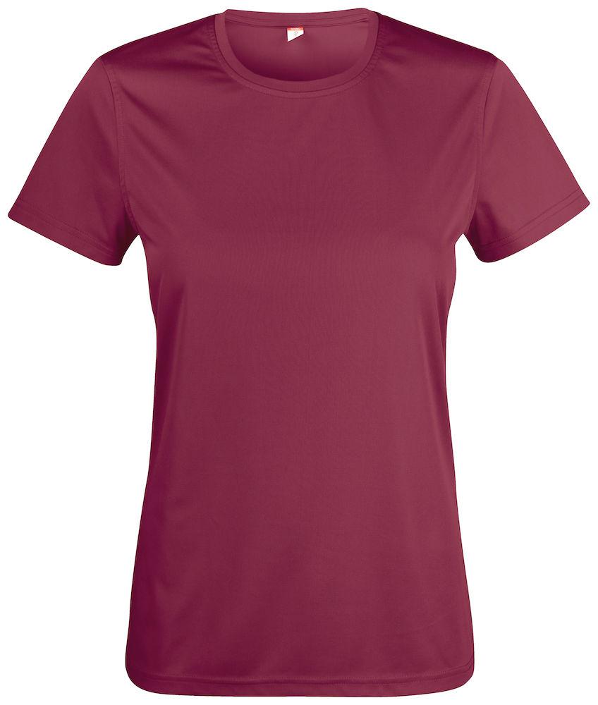 Basic Active-T Bordeaux T-Shirt Donna Tessuto Tecnico Sportivo Asciugatura Rapida