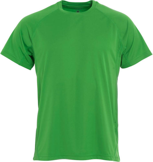 T-Shirt Active Verde Acido Maglietta Uomo Tessuto Tecnico Asciugatura Rapida