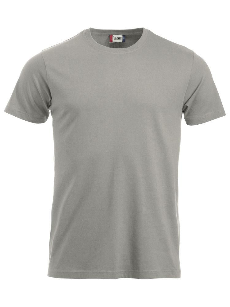 T-Shirt Clique Classic Grigio Argento 160 gr Taglie Forti