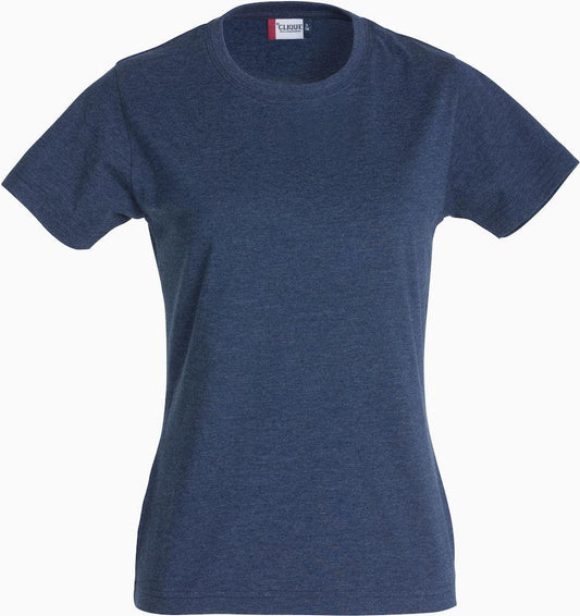 T-Shirt Clique Classic Blu Melange 160 gr Donna