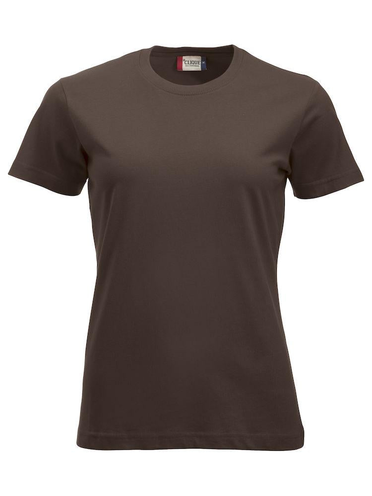 T-Shirt Clique Classic Marrone Moka 160 gr Donna
