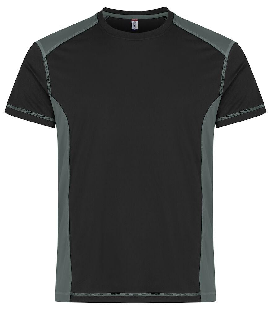 T-Shirt Ambition Nero Grigio Maglietta Bicolore Ecosostenibile