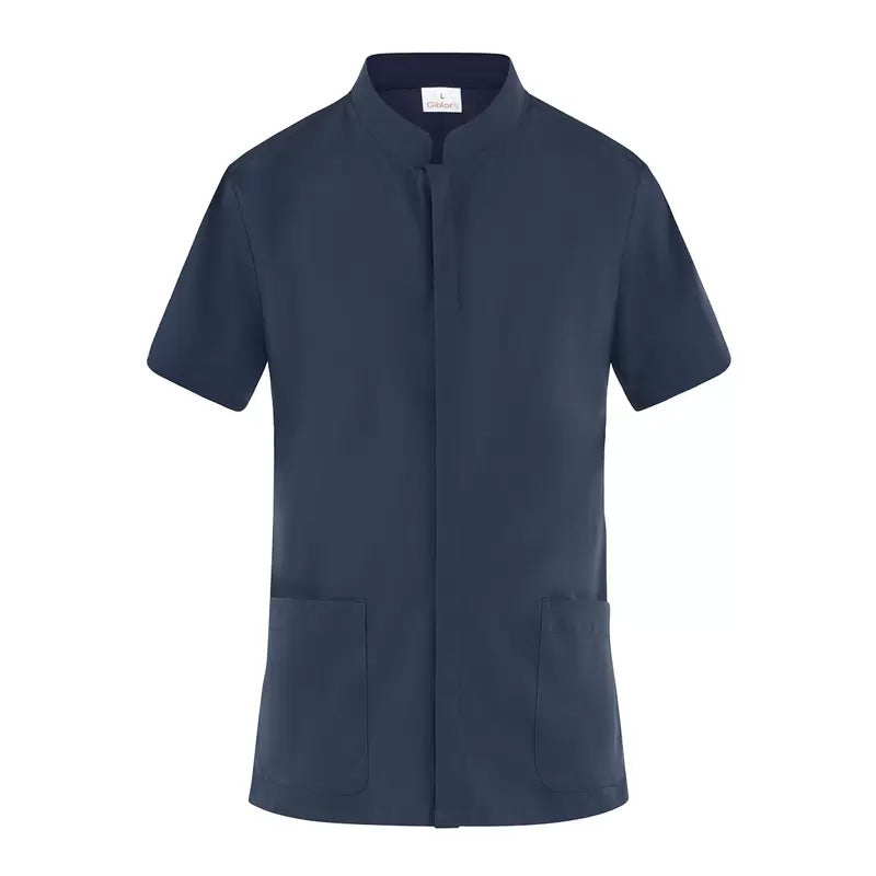 Casacca Ruben Blu Giacca Cuoco No Stiro Microfibra Traspirante