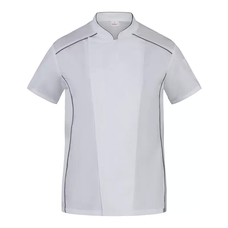 Giacca Cuoco Omar Bianco con Profili Giacca Chef Manica Corta