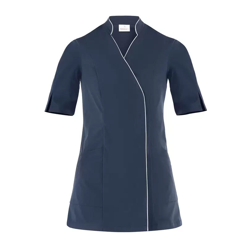 Casacca Venere Blu Casacca Donna Manica Corta No Stiro Estetica Acconciature