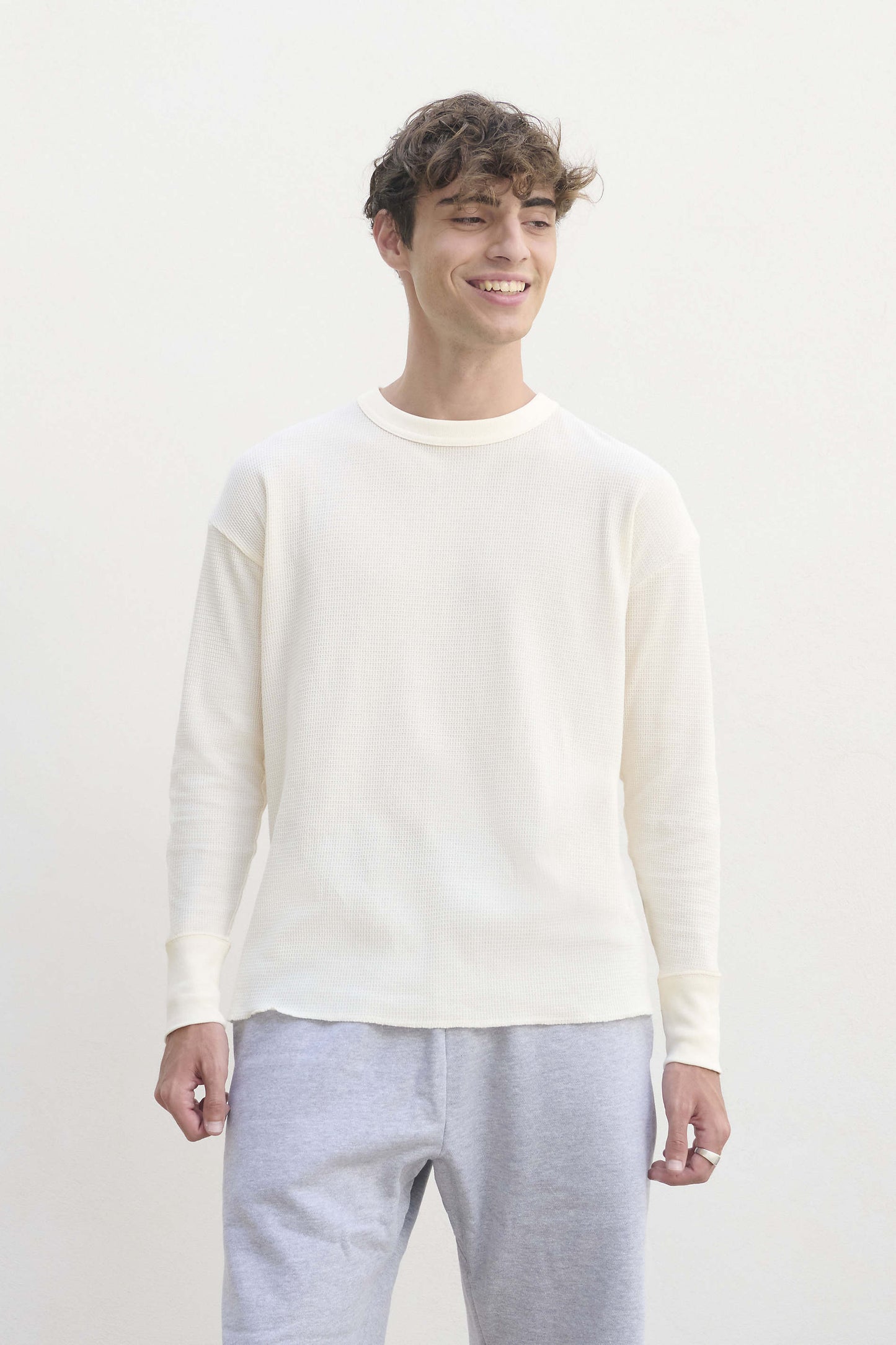 T-Shirt Thermal Naturale Maglia Manica Lunga Nido D'Ape