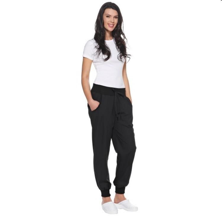 Pantaloni Monika Nero Taglia XL Donna Misto Cotone Parrucchiera Estetista Acconciature