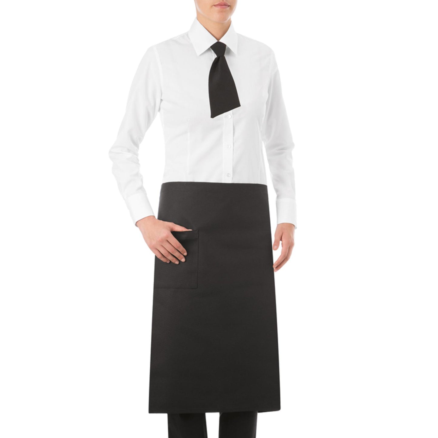 Grembiule Praga Nero Strong Tessuto Canvas Grembiule Cuoco Cameriere