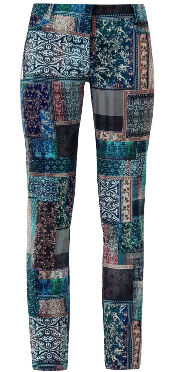 Pantalone Layla Fantasia Etnica Pantalone Donna Elasticizzato Cameriera Bar Estetista