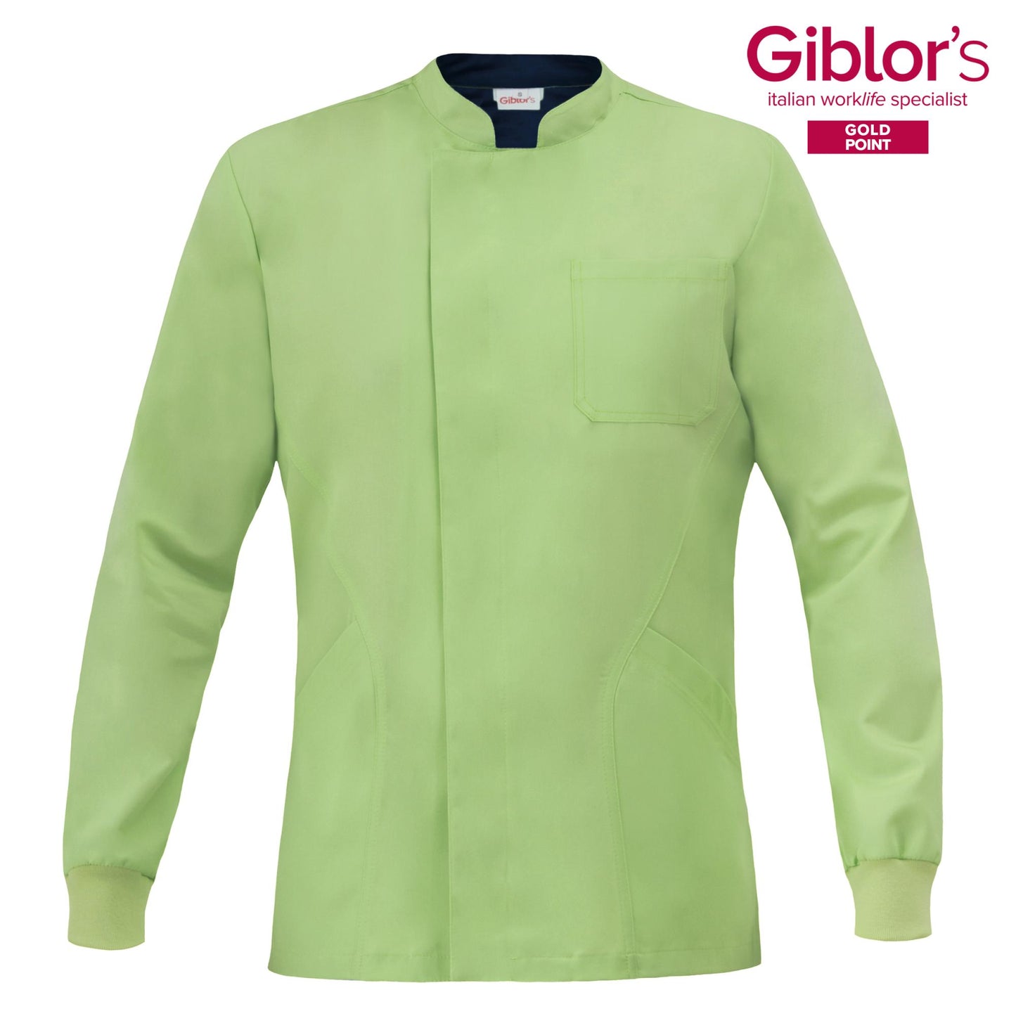 Casacca Uomo Silvano Pistacchio Dentista Manica Lunga Casacca Infermiere