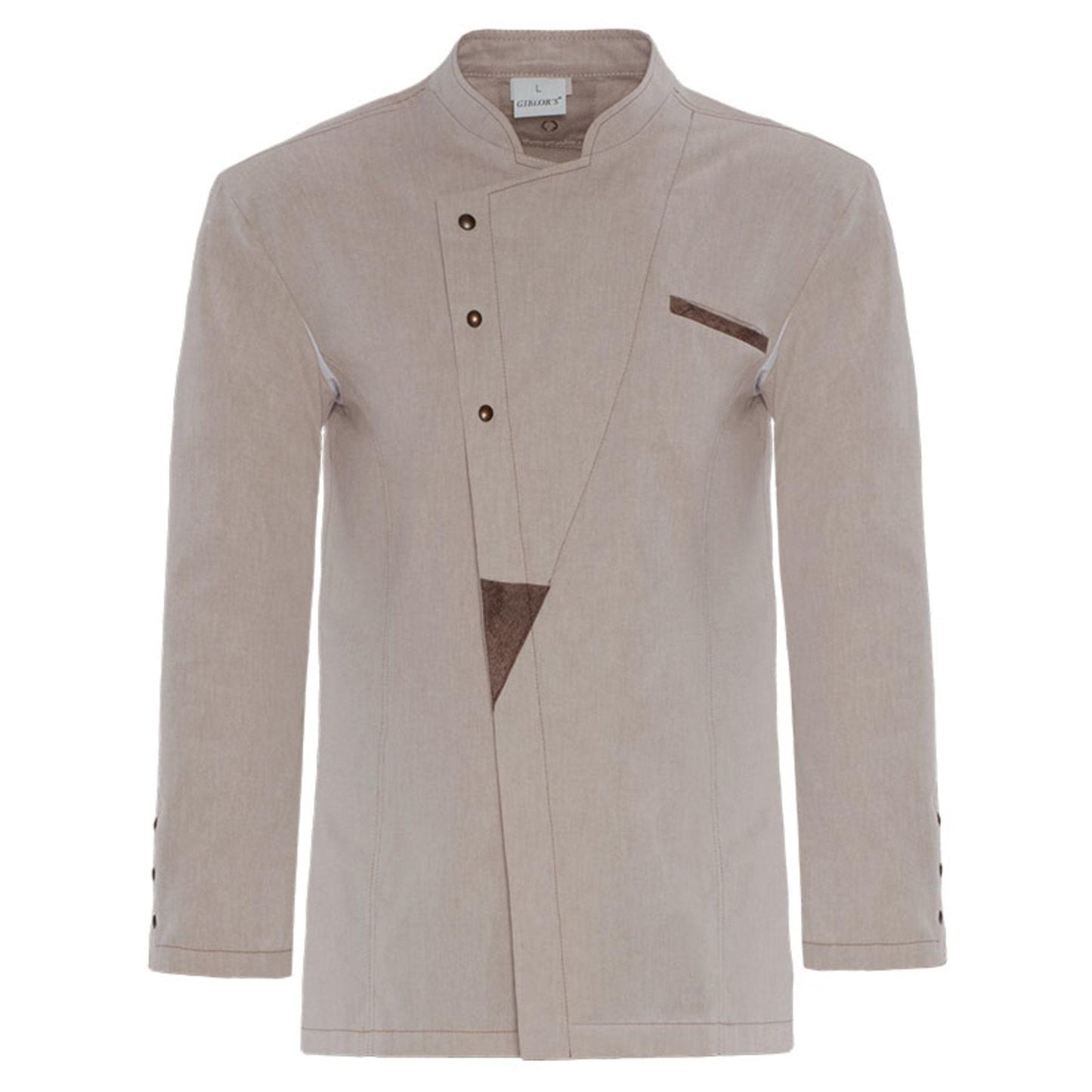 Giacca Cuoco Grosseto Beige 100% Cotone Glamour Giacca Gastronomia