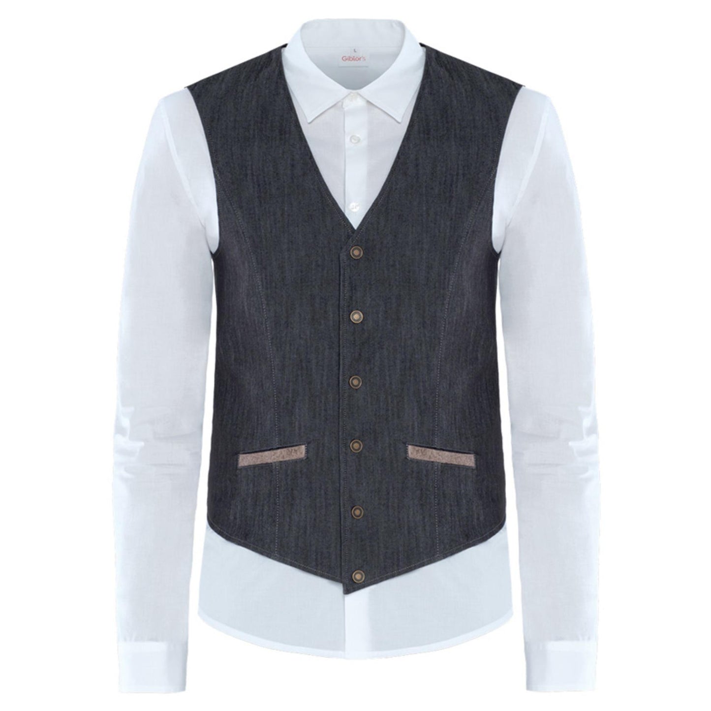 Gilet Snow Jeans Nero Gilet Uomo Cameriera Sala Reception Elasticizzato
