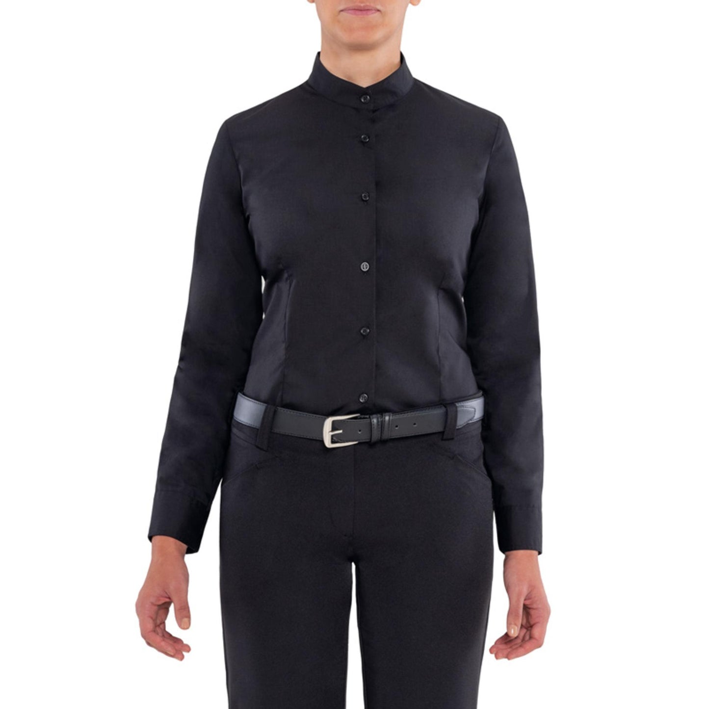 Camicia Venus Nero Camicia Uomo Collo Coreana Cameriera Barman Ristorante