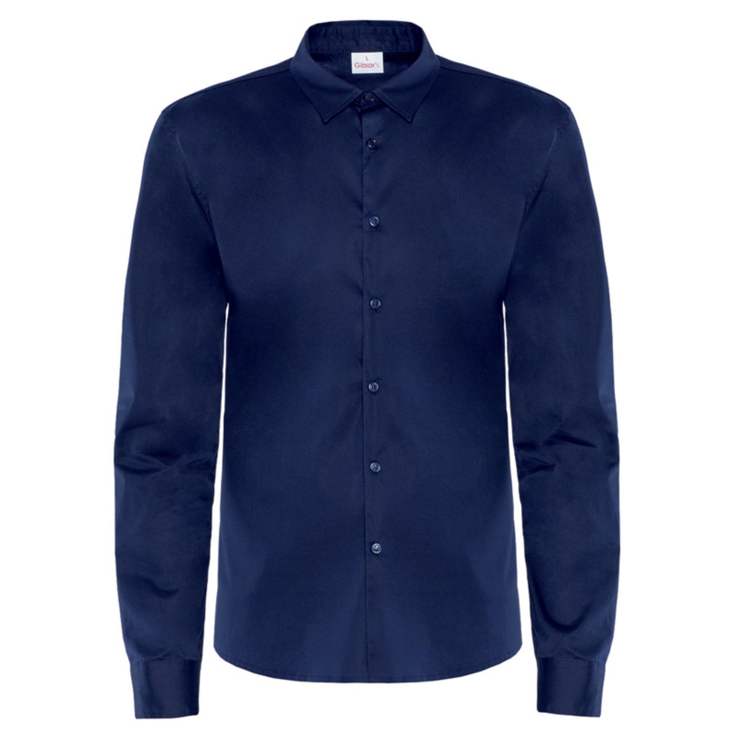 Camicia Peter Blu Camicia Uomo Elasticizzata Manica Lunga Cameriere Barman Reception