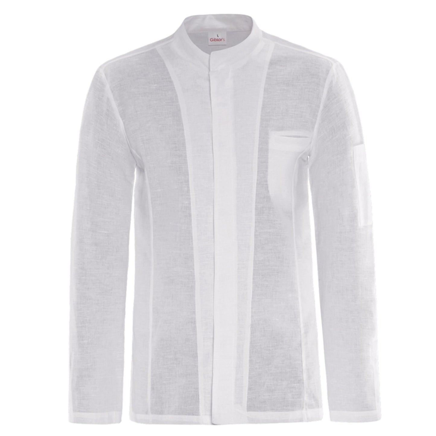 Giacca Cuoco Narciso Bianco Taglia M in Lino Giacca Cuoco fibra naturale