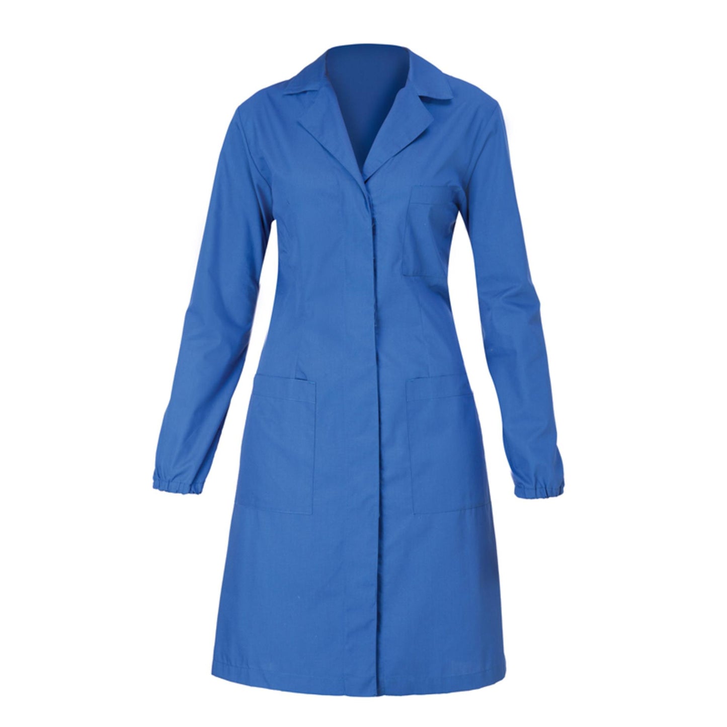 Camice Donna Siena Azzurro Avio XL Camice Uso Alimentare Camice Laboratorio Misto Cotone