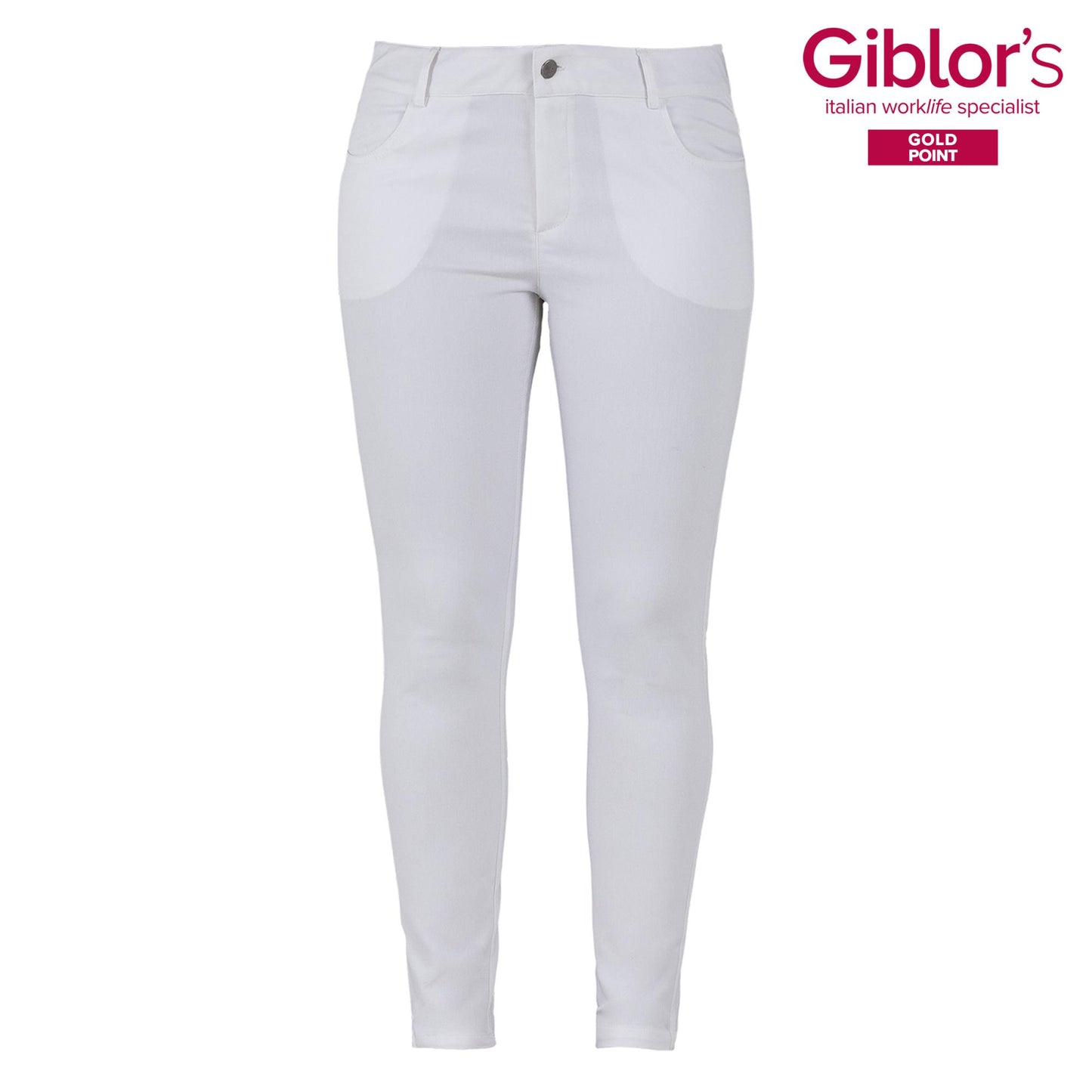 Pantalone Donna Iride Bianco Elasticizzato Pantalone Infermiera Pantalone Estetista Parrucchiera