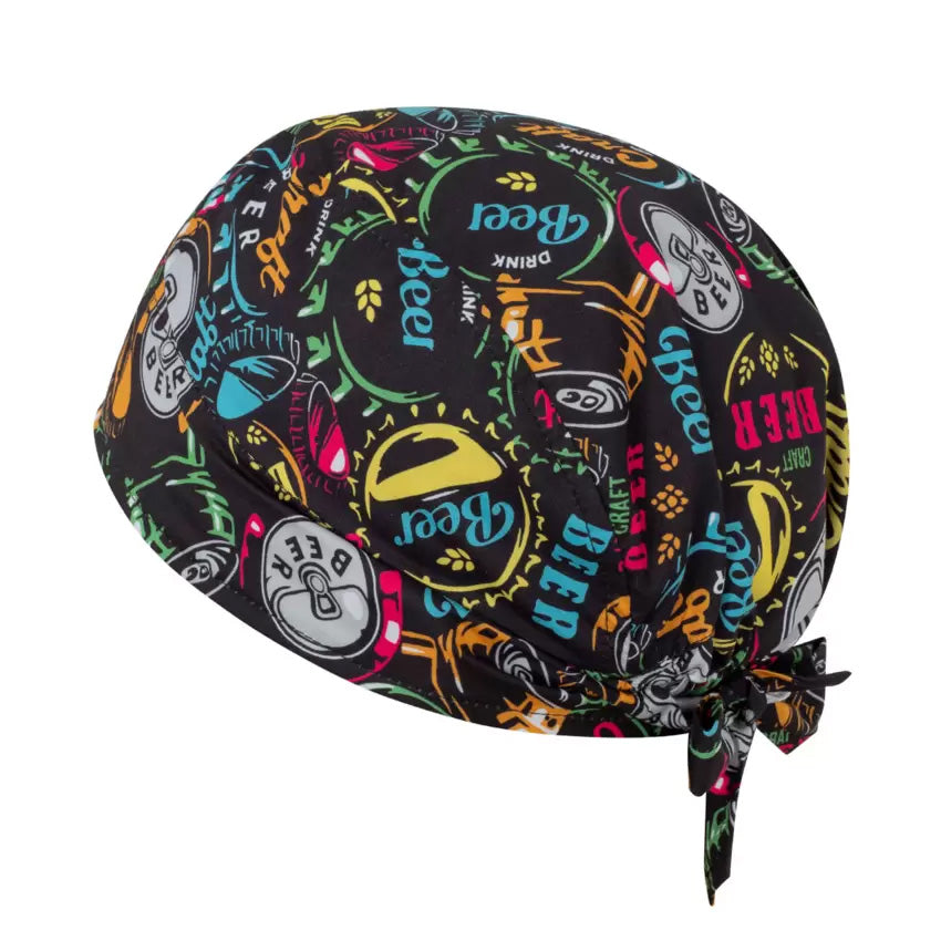 Bandana Urano Nero Beer Bandana Cuoco Stampa Fantasia