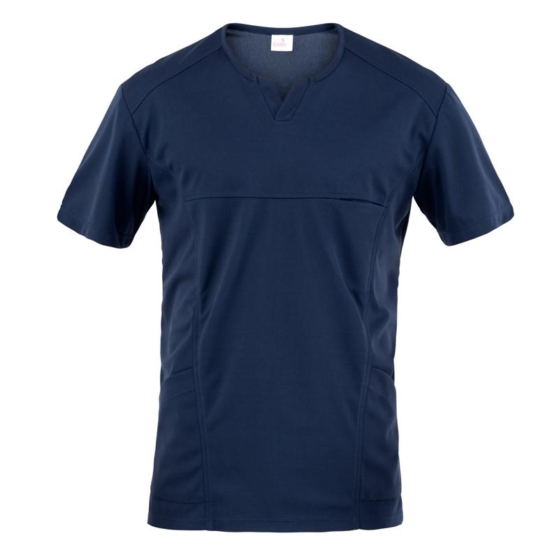 Casacca Eros Blu Casacca Uomo Elasticizzatata Traspirante No Stiro Medicale Dentista Infermiere